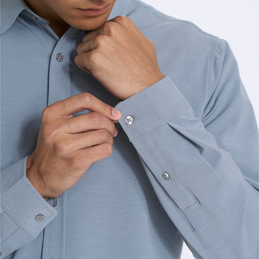 Long Sleeve Bridge Button Down | Light Cloud