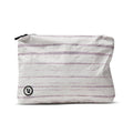 ALOHA-Mid Pouch | Platinum Shibori Stripe