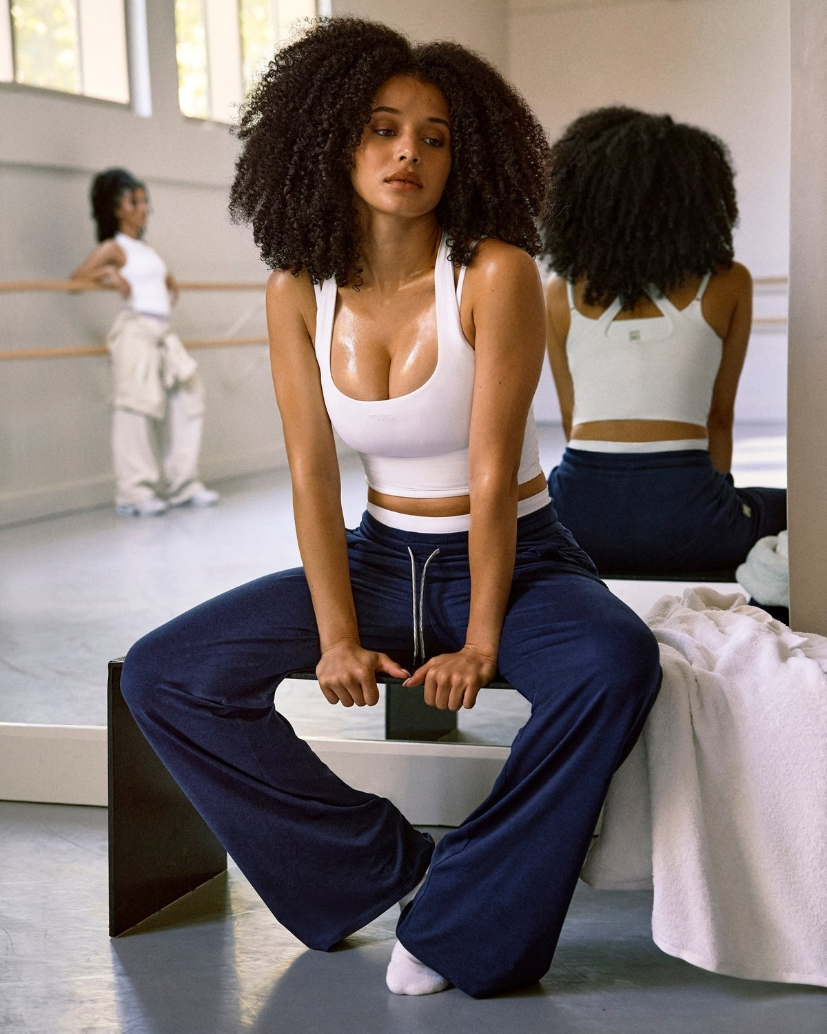 Halo Essential Wideleg Pant | Blue Coast Heather