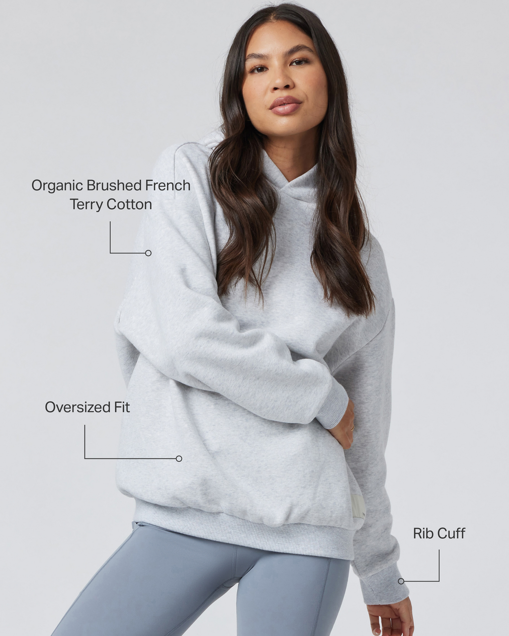 Restore Oversized Hoodie | Pale Grey Heather