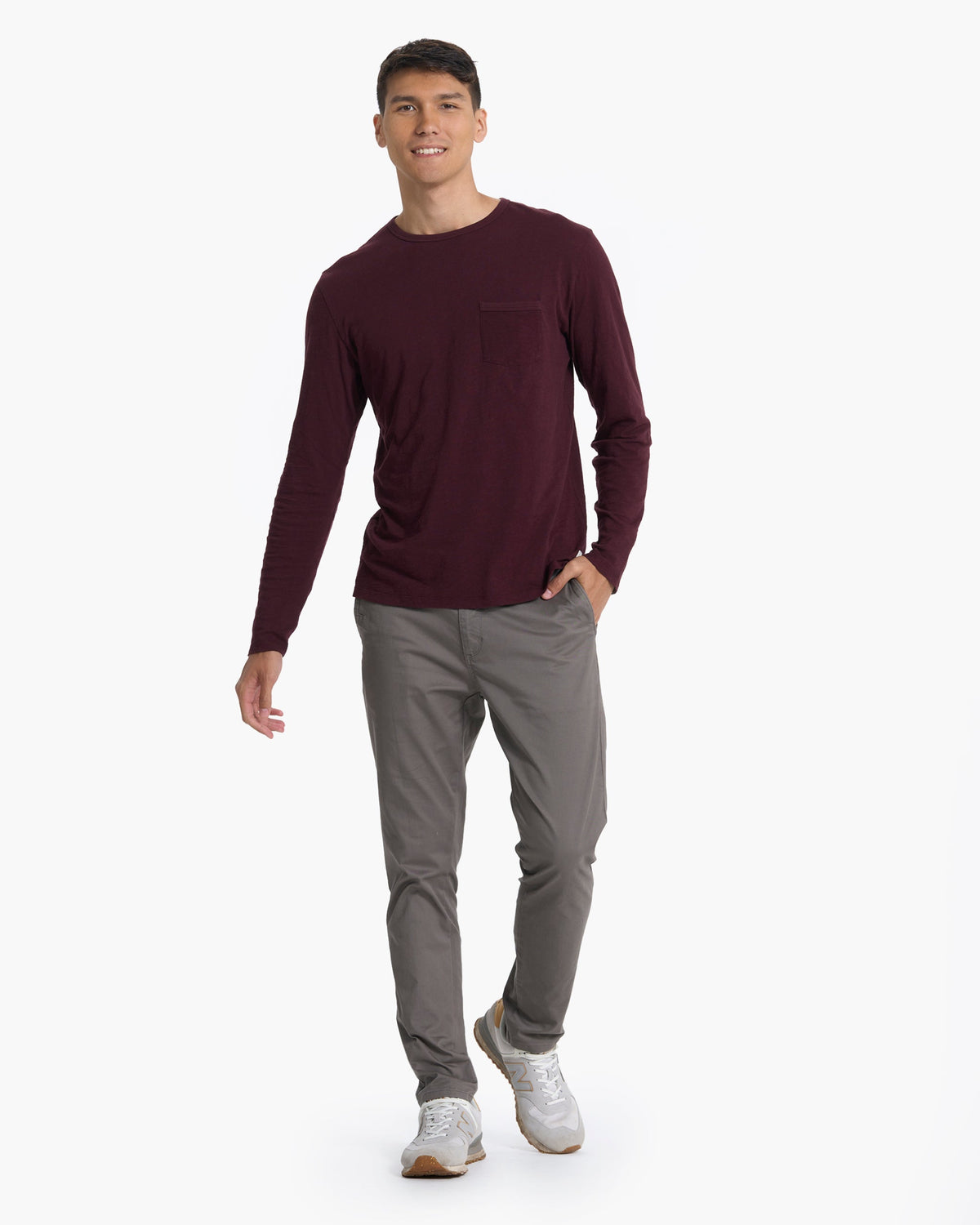 Long Sleeve Rise Tee | Ruby