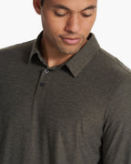 Long Sleeve Strato Tech Polo | Balsam Heather