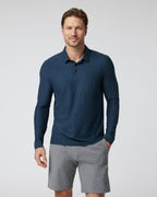 Long Sleeve Strato Tech Polo | Navy Heather