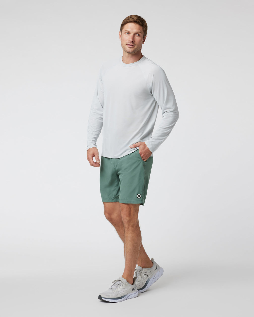 Long Sleeve Viewpoint Performance Tee | Sky Grey