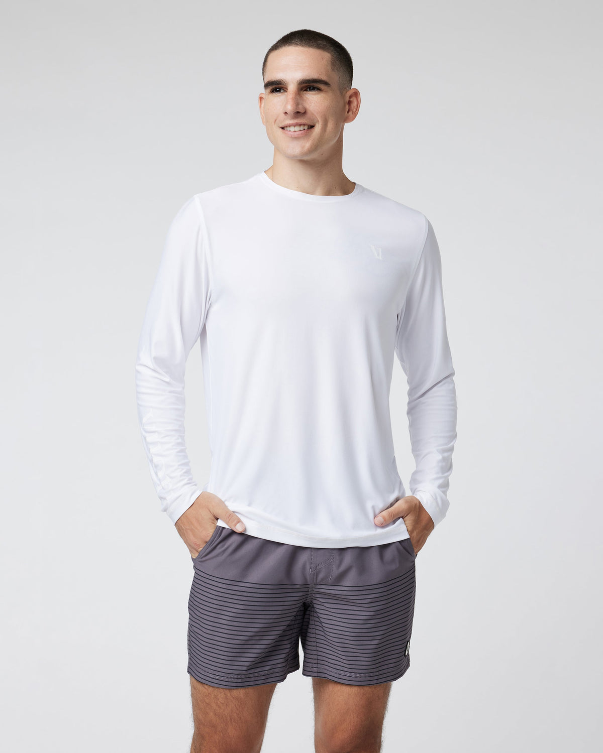 Long Sleeve Strato Graphic Tee | White