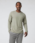 Long Sleeve Mens Feather Tee | Metal