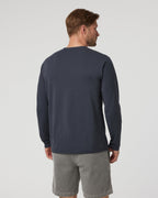 Long Sleeve Mens Feather Tee | Navy