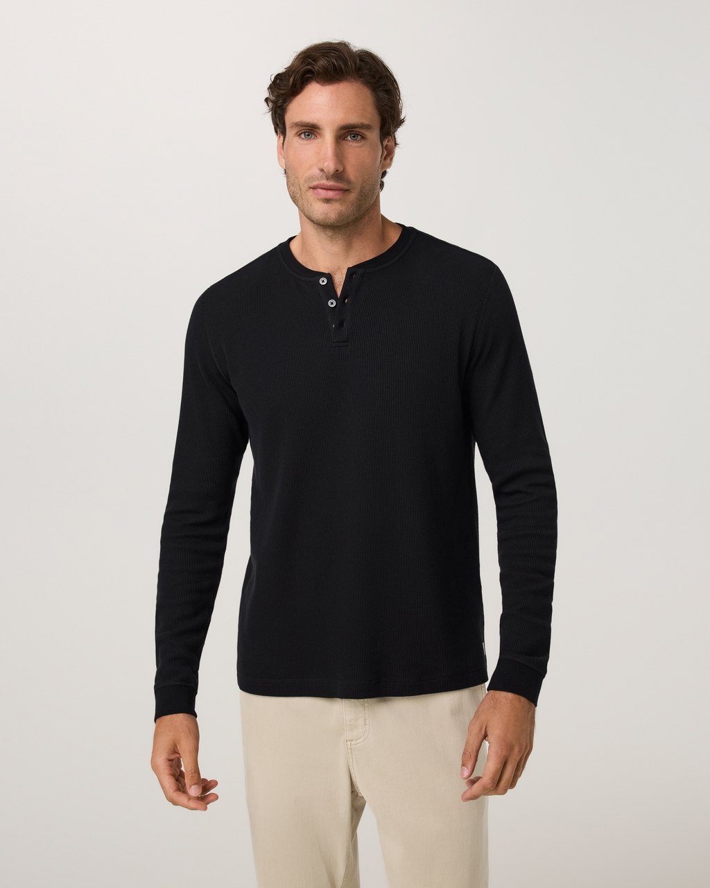 Waffle Henley | Black