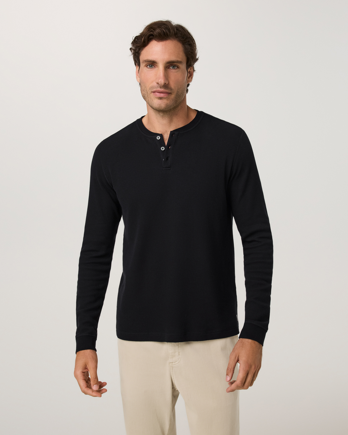 Waffle Henley | Black