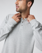 Waffle Henley | Light Heather Grey
