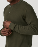 Waffle Henley | Olive