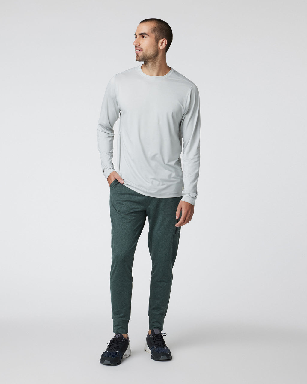 Long Sleeve Tradewind Performance Tee 2.0 | Sky Grey Heather