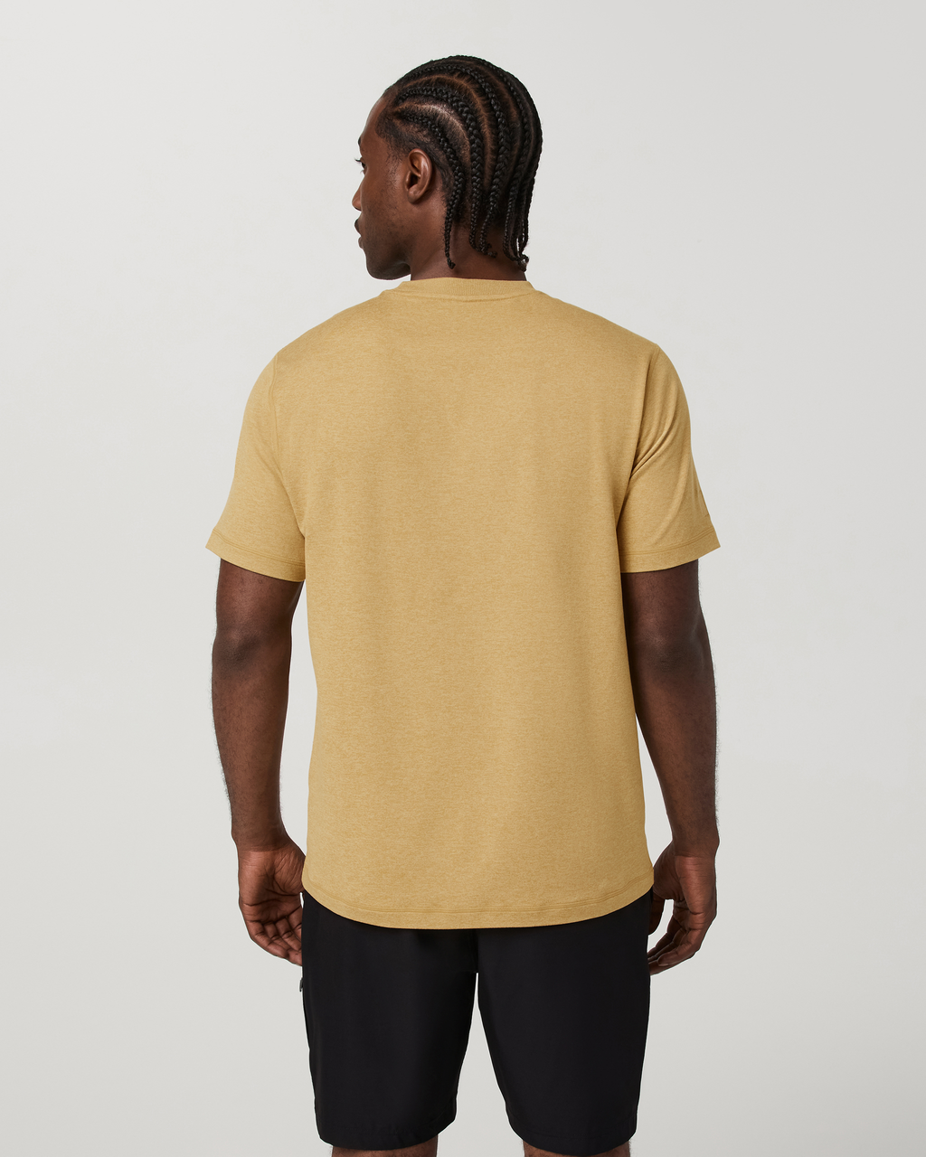 Short Sleeve Ponto Performance Tee | Golden Brown Heather