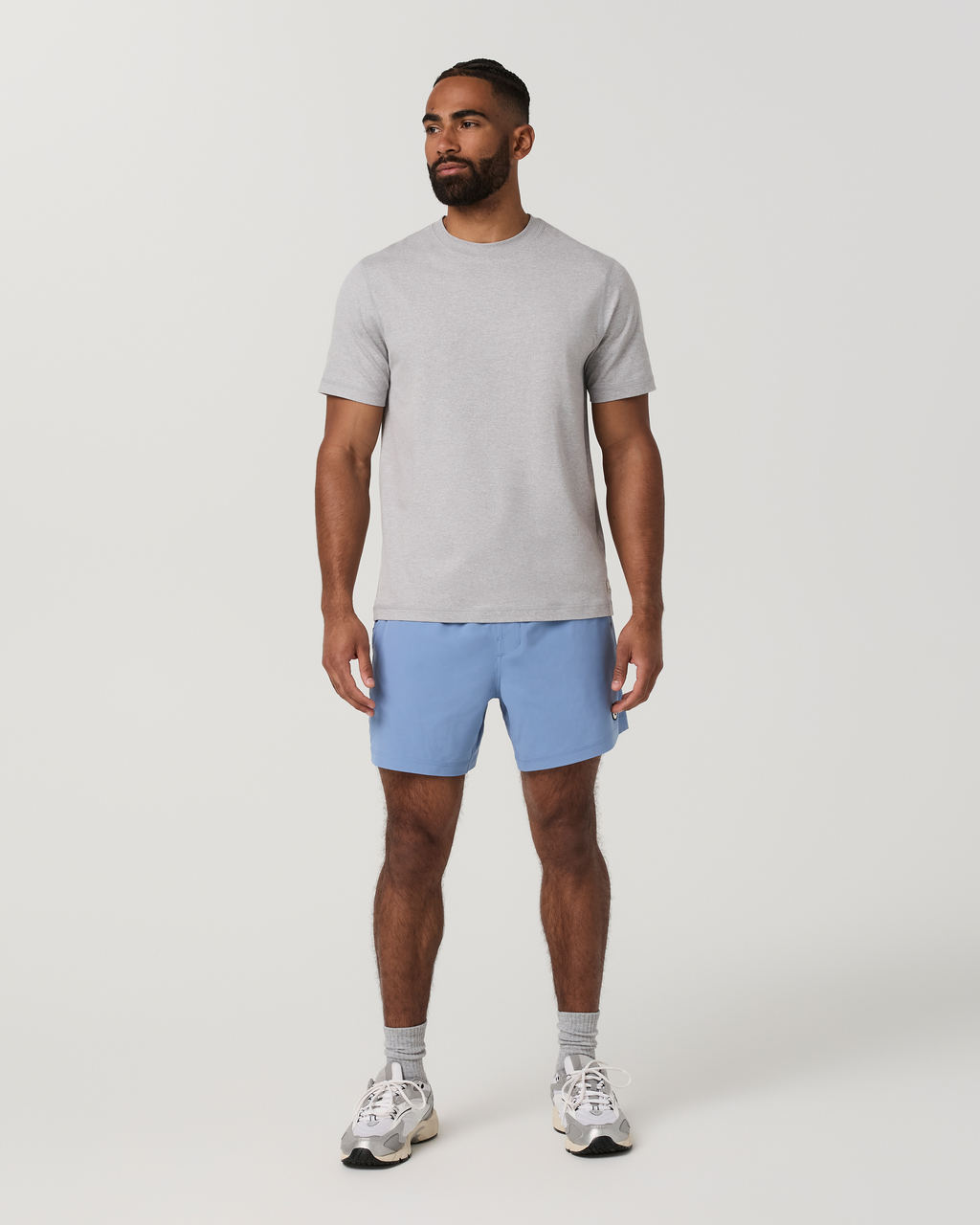 Short Sleeve Ponto Performance Tee | Light Heather Grey