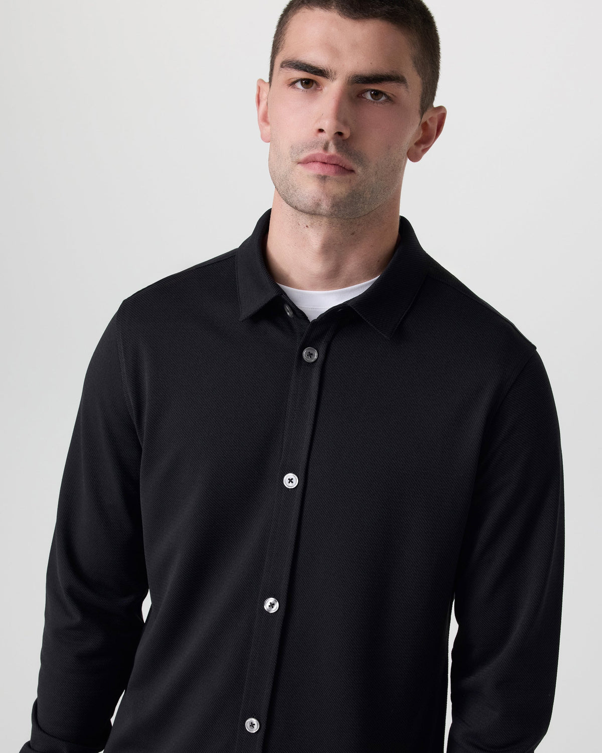 Long Sleeve North Beach Button Down | Black