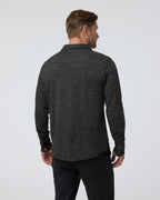 Long Sleeve North Beach Button Down | Black Heather