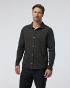 Long Sleeve North Beach Button Down | Black Heather