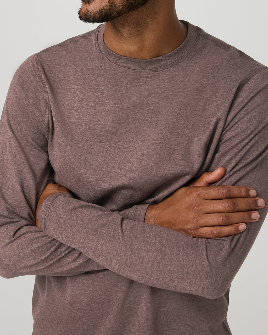 Long Sleeve Ponto Performance Tee | Elm Heather