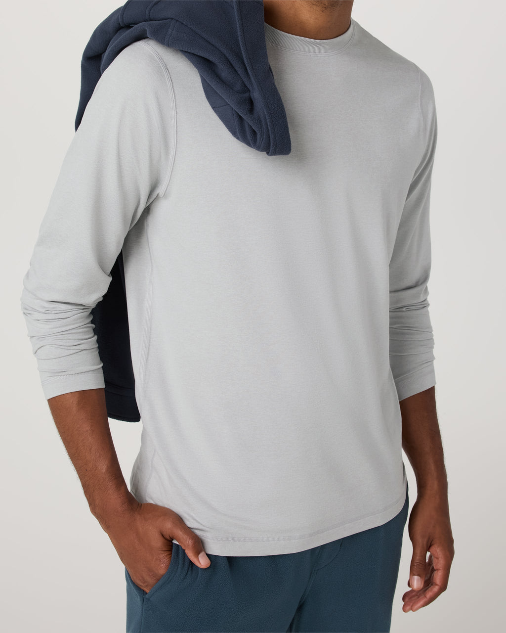 Long Sleeve Ponto Performance Tee | Frost Grey Heather