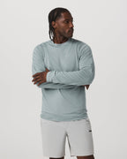 Long Sleeve Ponto Performance Tee | Misty Blue Heather