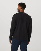 Long Sleeve Vuori Heavyweight Cotton Tee - Relaxed Fit | Black