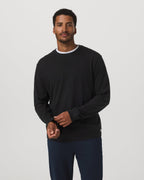 Long Sleeve Vuori Heavyweight Cotton Tee - Relaxed Fit | Black