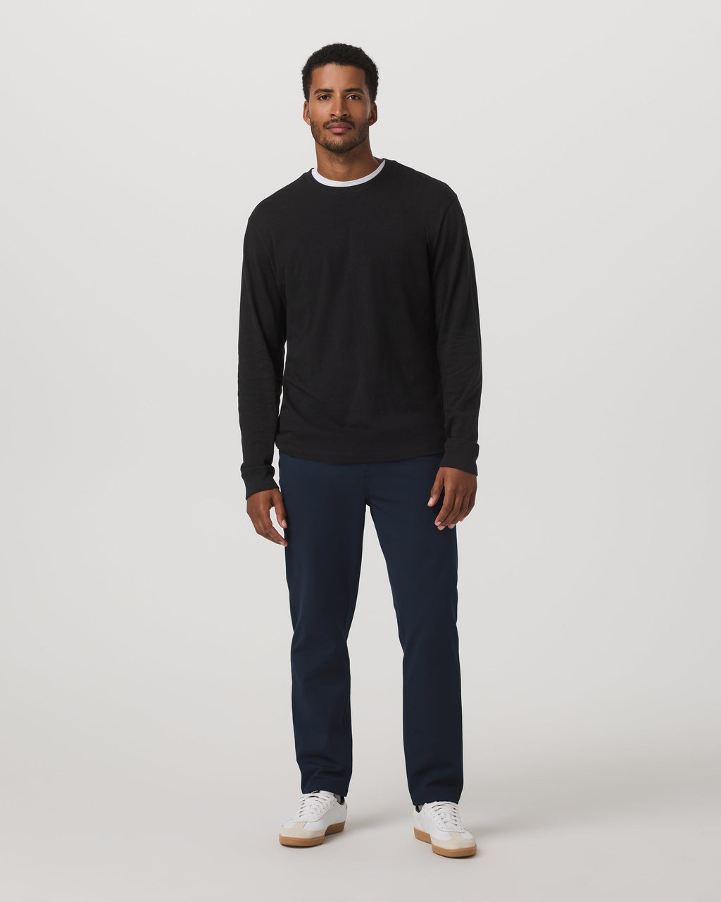 Long Sleeve Vuori Heavyweight Cotton Tee - Relaxed Fit | Black