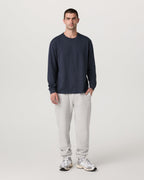 Long Sleeve Vuori Heavyweight Cotton Tee - Relaxed Fit | Navy