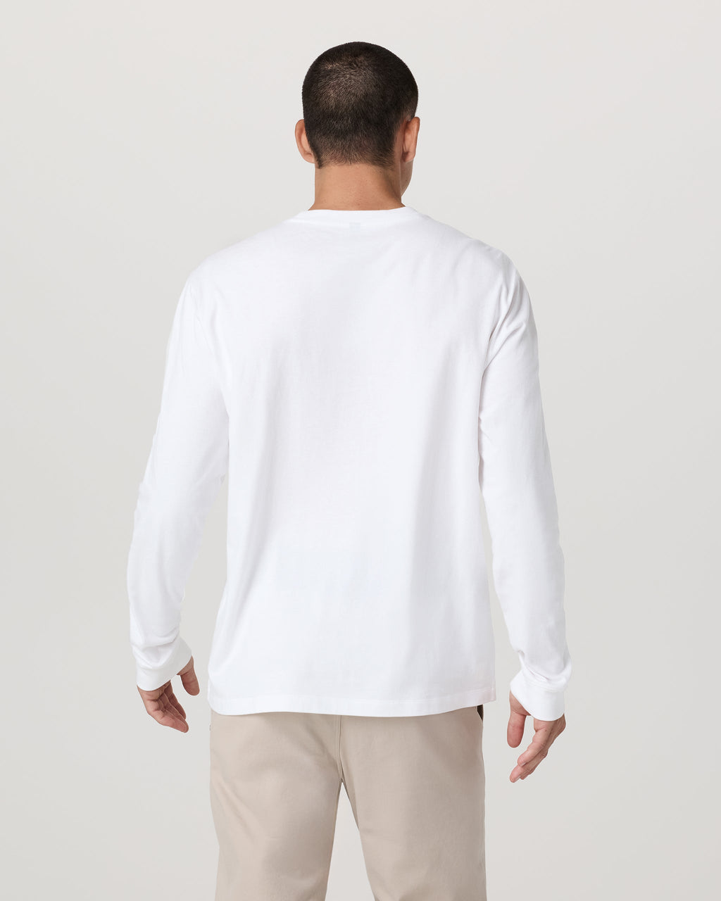 Long Sleeve Vuori Heavyweight Cotton Tee - Relaxed Fit | White