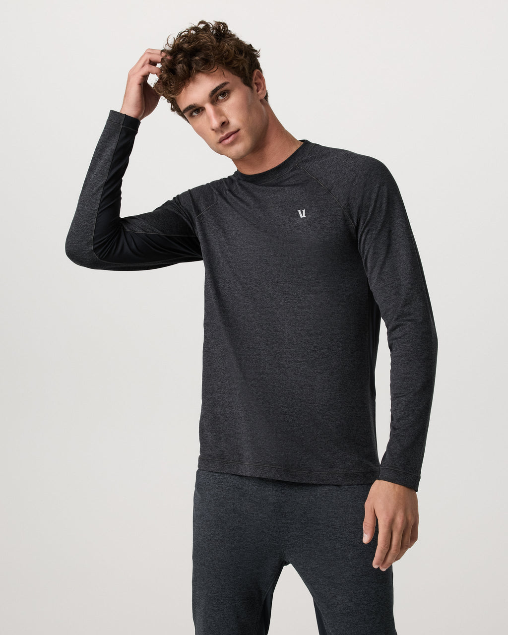 Long Sleeve Ponto Hybrid Baselayer | Charcoal Heather