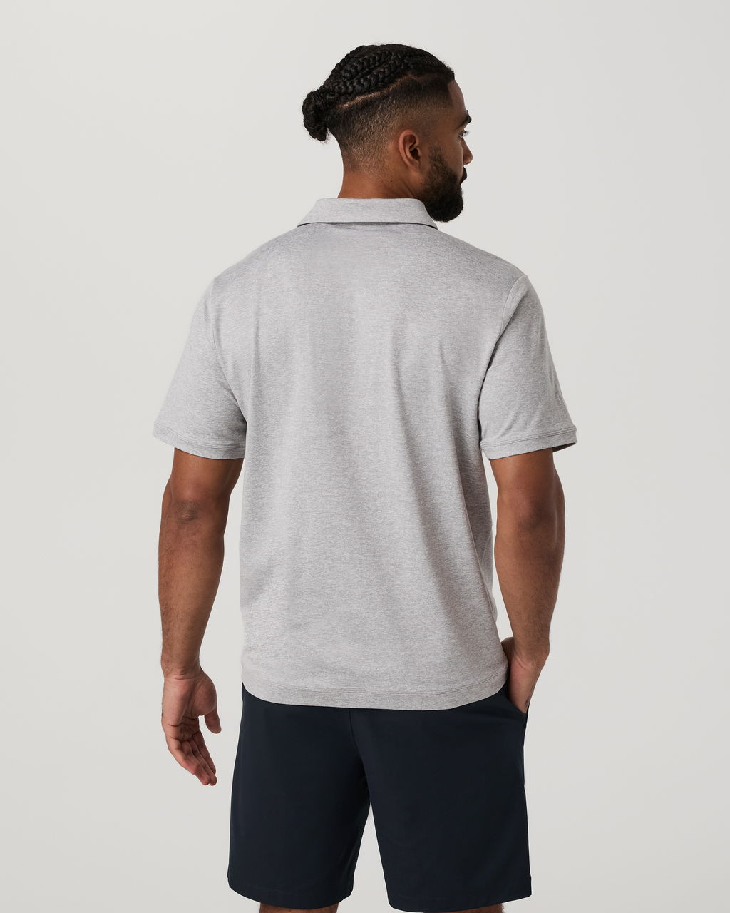 Short Sleeve Ponto Performance Polo | Light Heather Grey