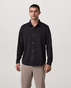 Long Sleeve Knit Oxford Button Down - Classic Fit | Black
