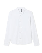 Long Sleeve Knit Oxford Button Down - Classic Fit | White