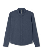 Long Sleeve Ponto Button Down Shirt | Azure Heather