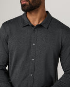 Long Sleeve Ponto Button Down Shirt | Charcoal Heather
