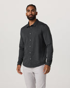 Long Sleeve Ponto Button Down Shirt | Charcoal Heather