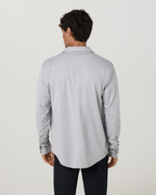 Long Sleeve Ponto Button Down Shirt | Light Heather Grey