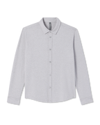 Long Sleeve Ponto Button Down Shirt | Light Heather Grey