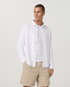 Long Sleeve Ponto Button Down Shirt | White