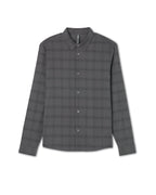 Long Sleeve Plaid Button Down Shirt | Dark Pewter