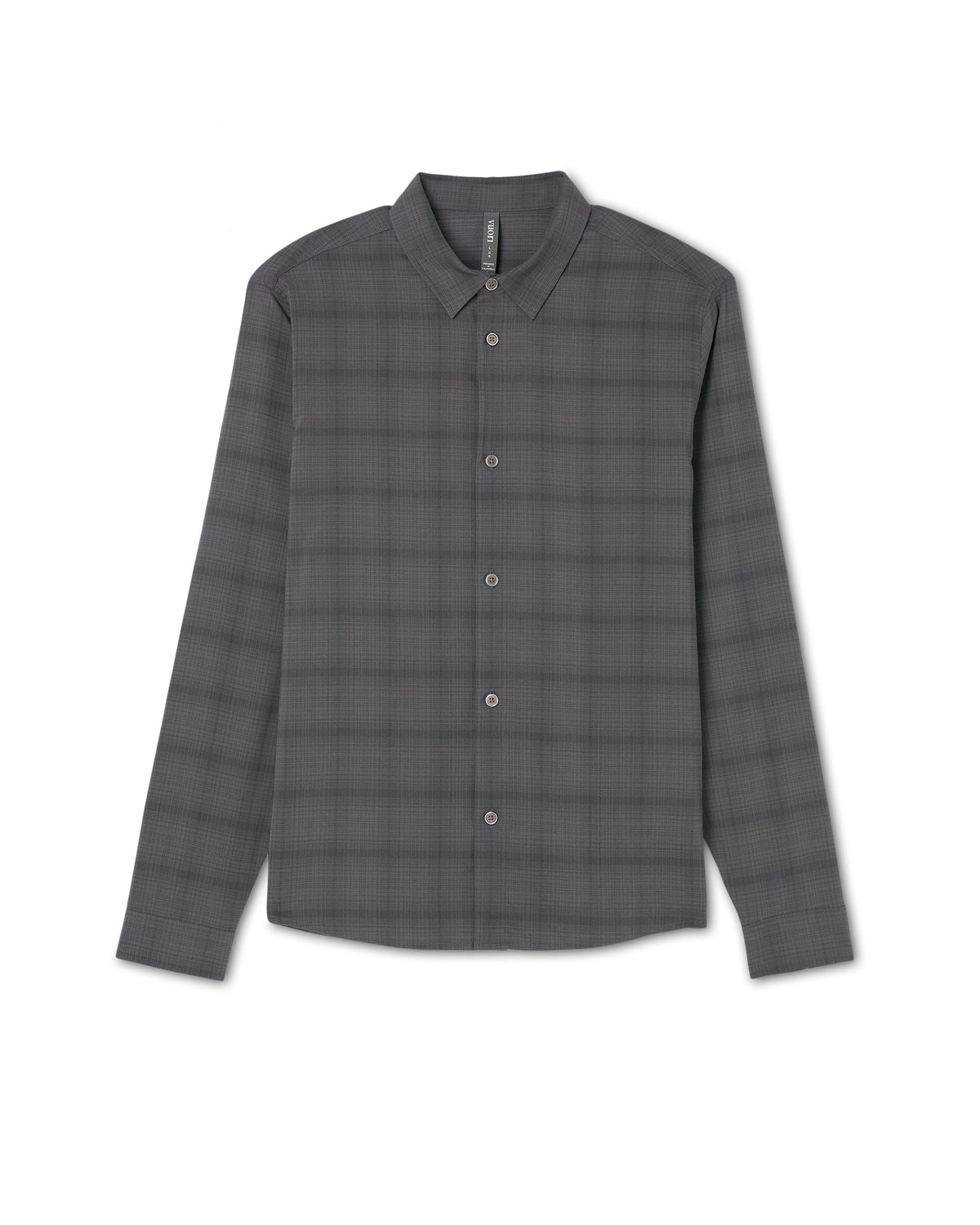 Long Sleeve Plaid Button Down Shirt | Dark Pewter