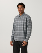 Long Sleeve Midweight Flannel Shirt | Grey Heather