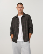 Long Sleeve Midweight Flannel Shirt | Hunter Green