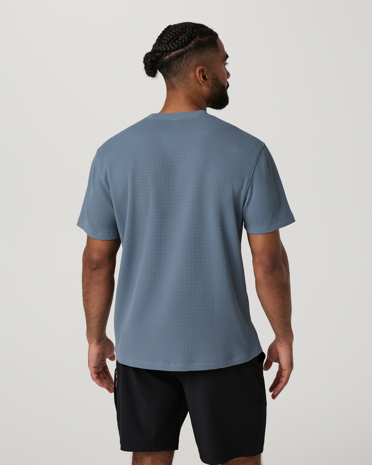 Short Sleeve Lightweight Tech Waffle Tee - Relaxed Fit | Waterfall