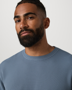Short Sleeve Lightweight Tech Waffle Tee - Relaxed Fit | Waterfall