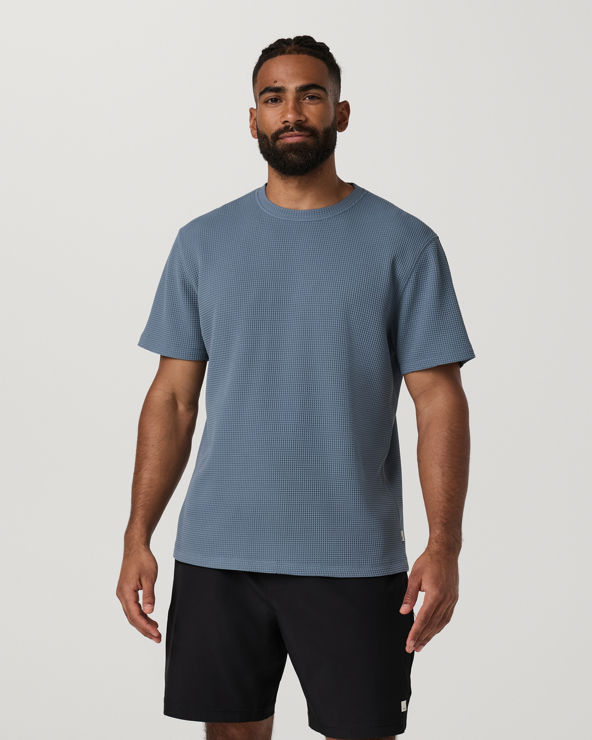 Short Sleeve Lightweight Tech Waffle Tee - Relaxed Fit | Waterfall