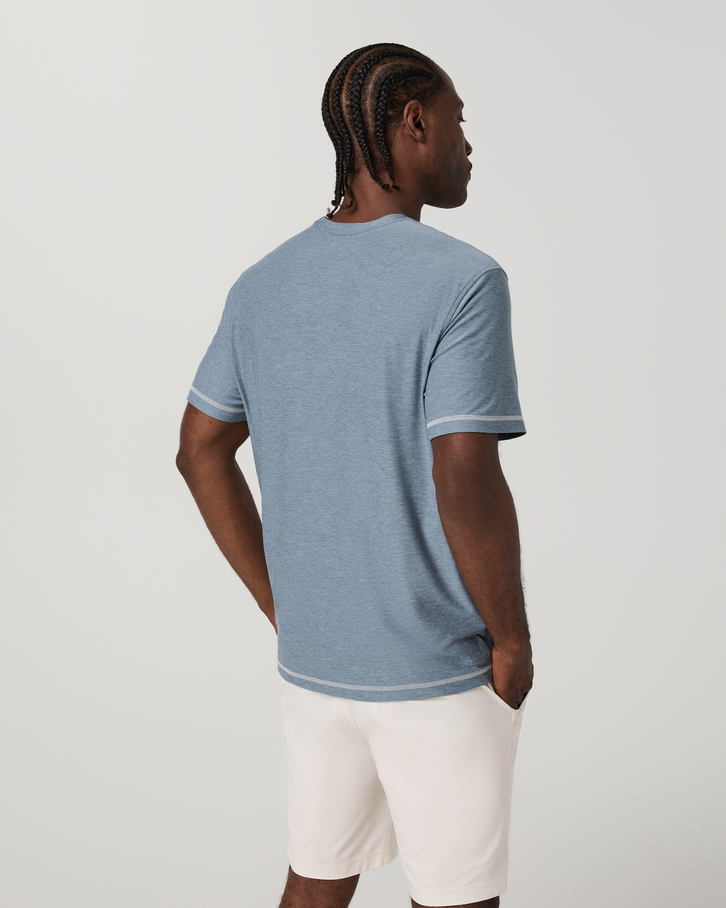 Short Sleeve Strato Tech Tee - Contrast | Waterfall Heather