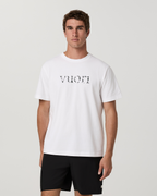 Short Sleeve Heavyweight Cotton Graphic Tee | White Logo Graphic
