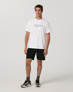 Short Sleeve Heavyweight Cotton Graphic Tee | White Logo Graphic