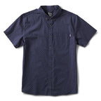 Crest Short Sleeve Button-Down | Navy Micro Dot